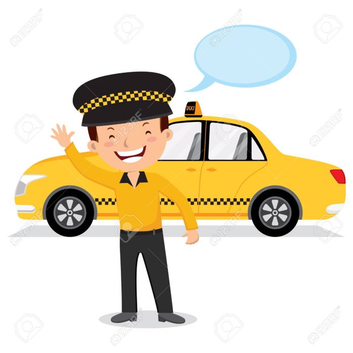Taxi Driver And Yellow Cab Illustration. Royalty Free Cliparts, Vectors,  And Stock Illustration. Image 89001316.